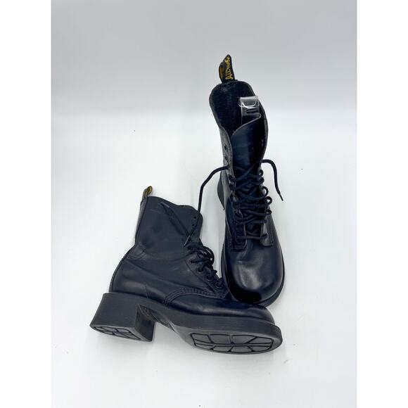 RARE 90s Dr. Martens Made In England 10-Eye Lace Up Boots Size Size 6 Women - Picture 6 of 10